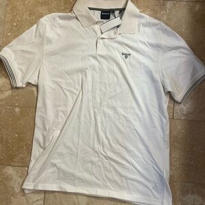 Barbour Classic White Polo Shirt